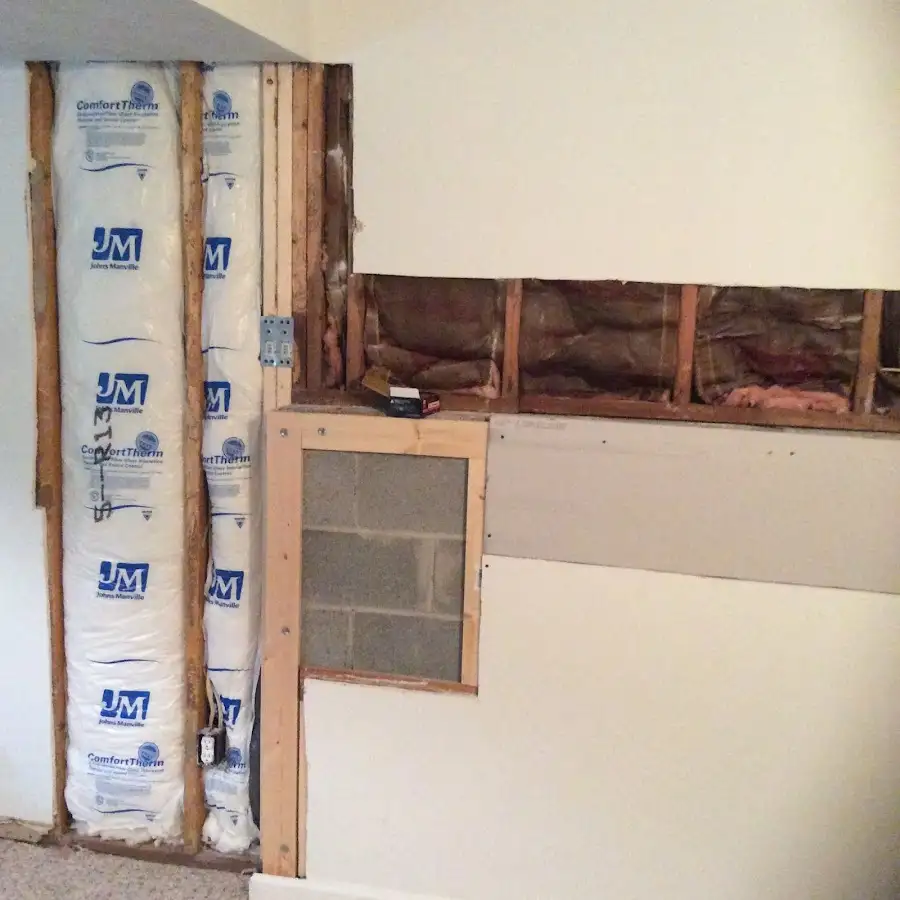 Wall insulation replacement during Contents Cleaning & Restoration in Blackman